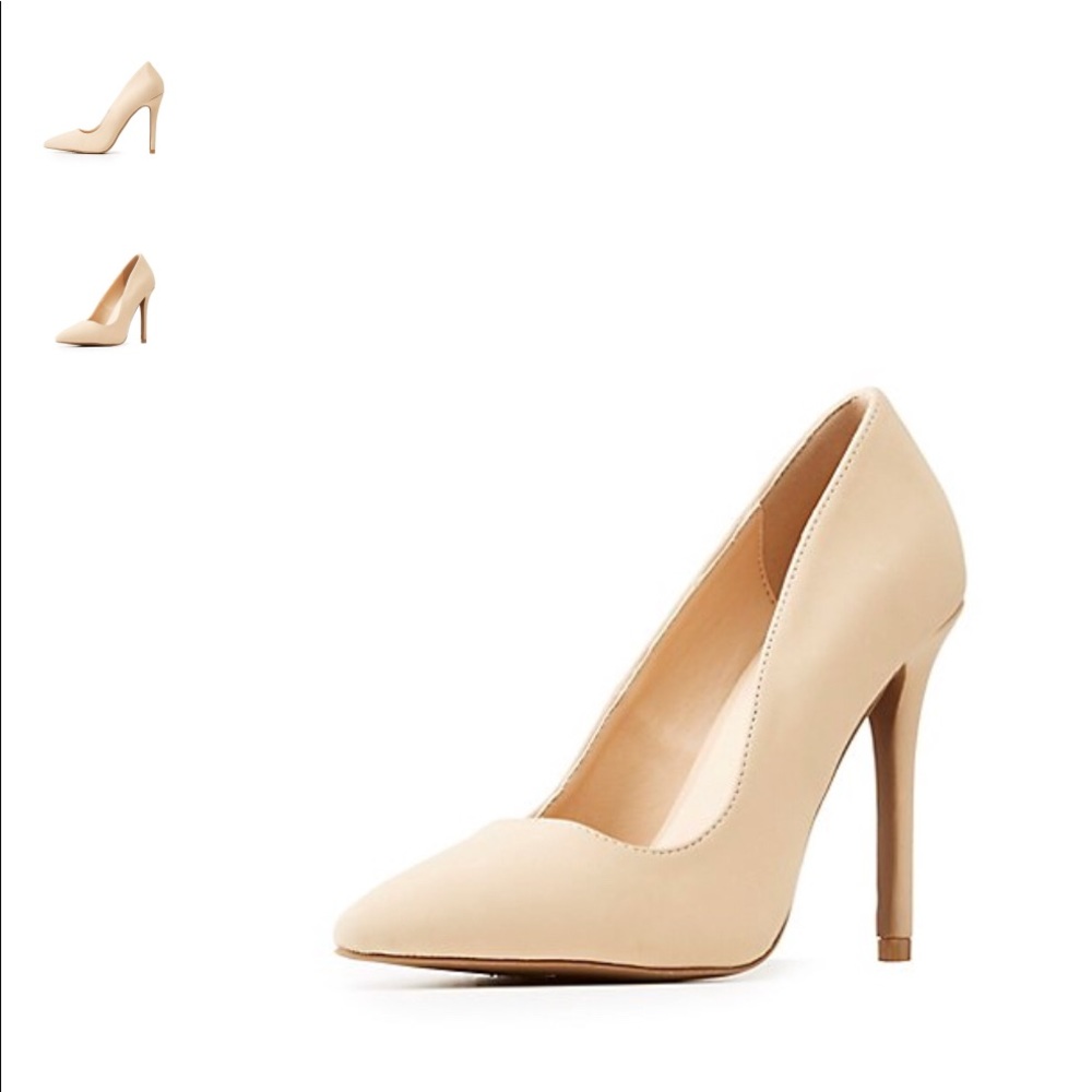 Nude Charlotte Russe Point toe heels